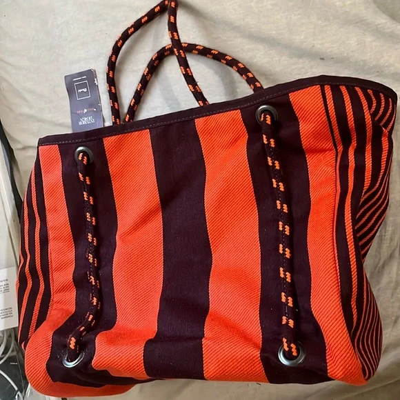 Sunbrella Limited Tote Bag 12x13.5 2018 Stylish Striped NEW - Picture 4 of 14